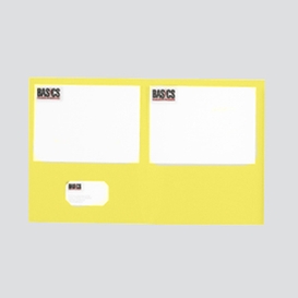 Porte folio pochette double jaune