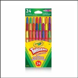 24/pqt crayon cire twistables crayola