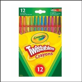 12/pqt crayon cire twistables crayola