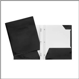 Portfolio noir carton lamines/poch./att