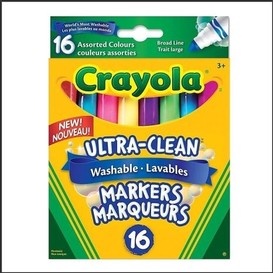 16 gros marqueur lavable crayola