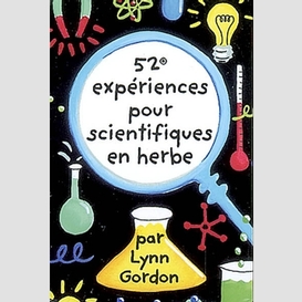 52 experiences scientifiques (cartes)