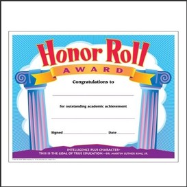 Certificat honneur 30/pq trend