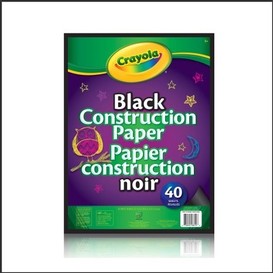 Bloc papier construction noir 40p 8.5x11