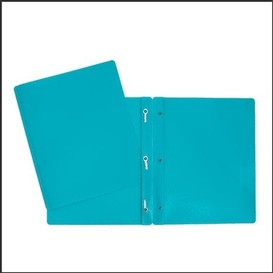 Duo tang plastique turquoise