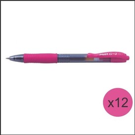 12/bte stylo retr gel med rose g2