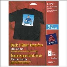 Avery t-shirt transfer/dark fabric 5pk