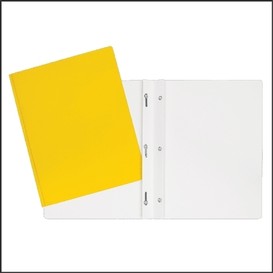 Portfolios carton lamine/3 attac.jaune
