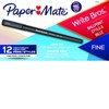 12/bte stylo bille noir fin paper mate