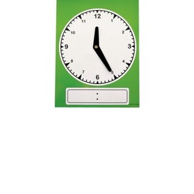 Horloge plast pedag 9x12 vert