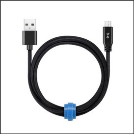 Cable micro-usb blue element 4pieds