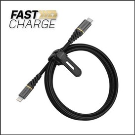 Cable lightning to usb-c 4' noir otterbo