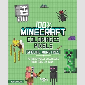 Minecraft coloriages pixels special mons
