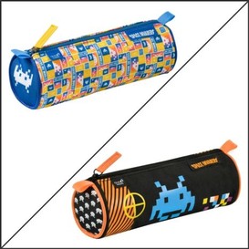 Etui a crayons space invaders assortie