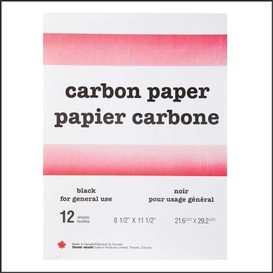 12/pqt papier carbone 8.5x11 noir