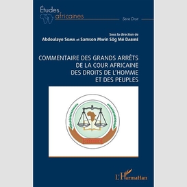 Commentaire des grands arrêts de la cour africaine des droits de l'homme et des peuples