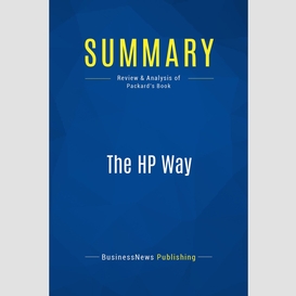 Summary: the hp way