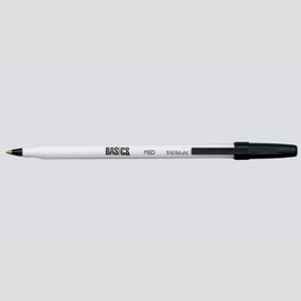 12/bte stylo bille noir med basics