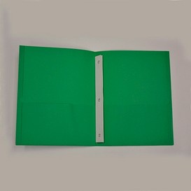 Duo-tang double pochette vert